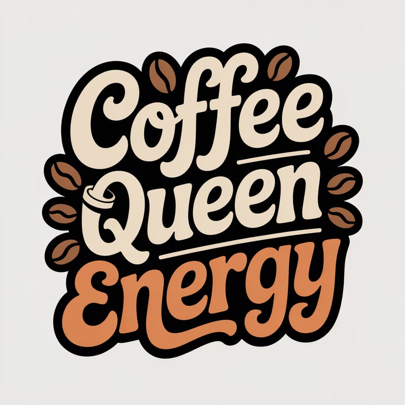 Coffee Queen Energy Sticker Design