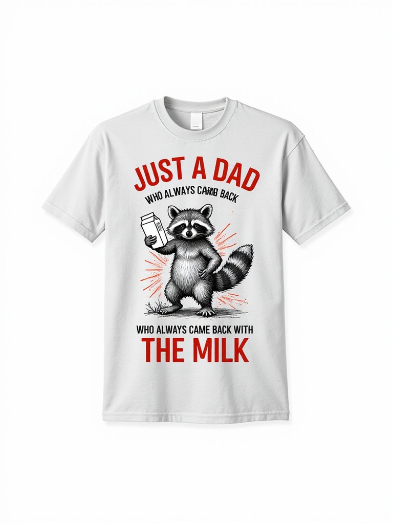Raccoon Dad Milk Quote T-Shirt Design