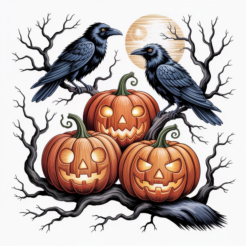 Embroidery Illusion Halloween Art
