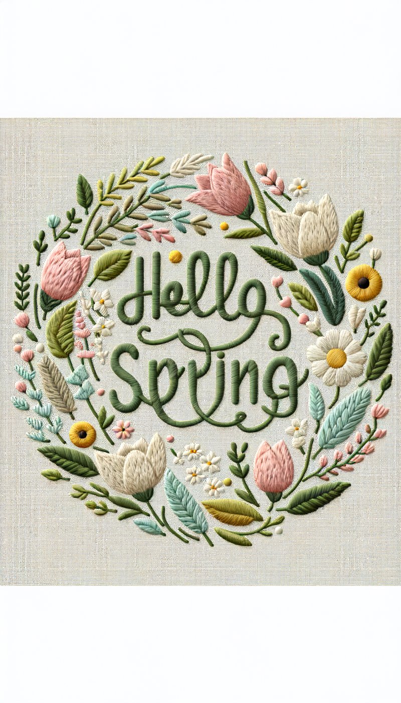 Embroidery Illusion Spring Design