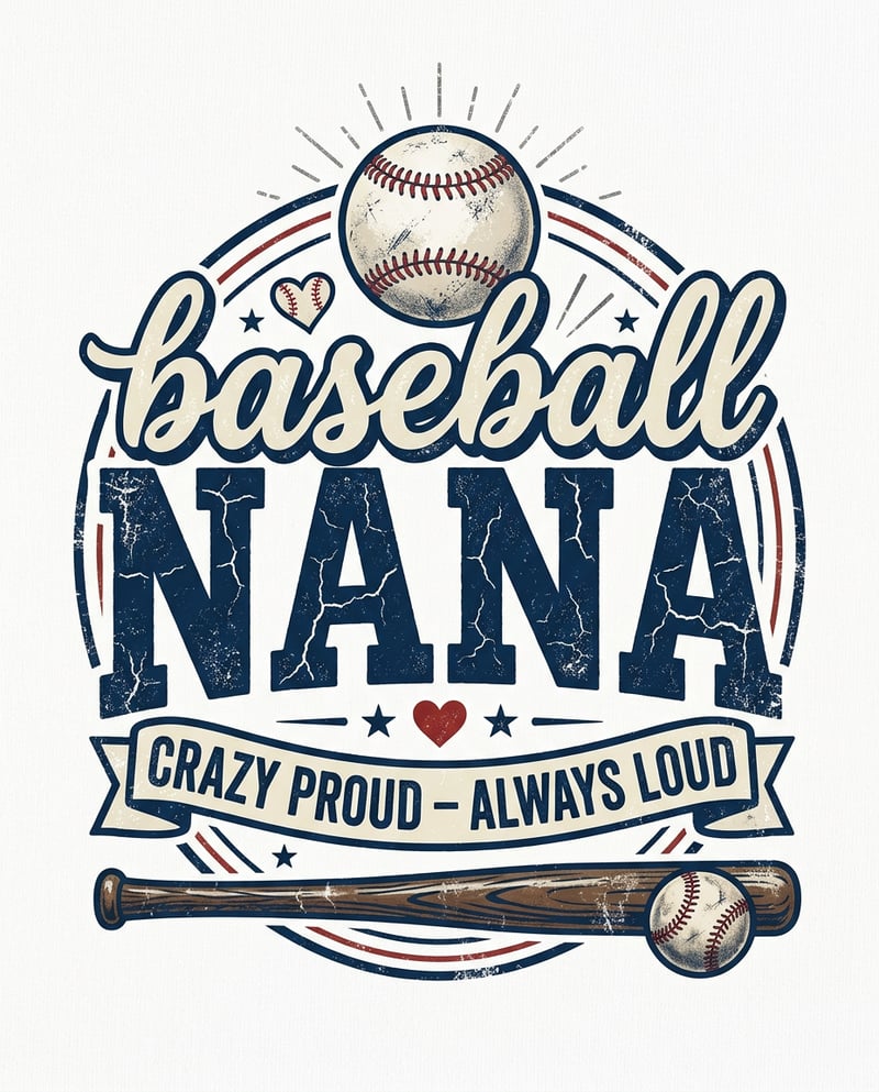Vintage Baseball Nana Graphic Design