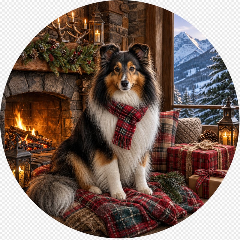 Sable-and-White Shetland Sheepdog