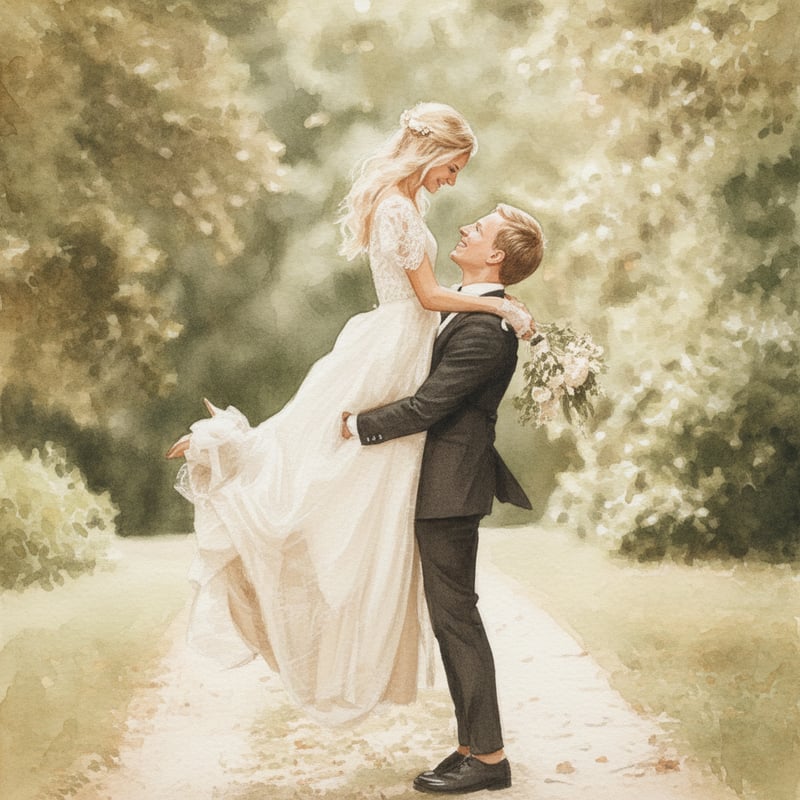 Watercolor Image Replica in Creamy Tones
