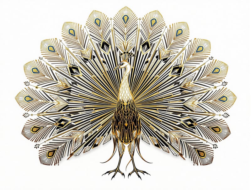 Art Deco Peacock Design