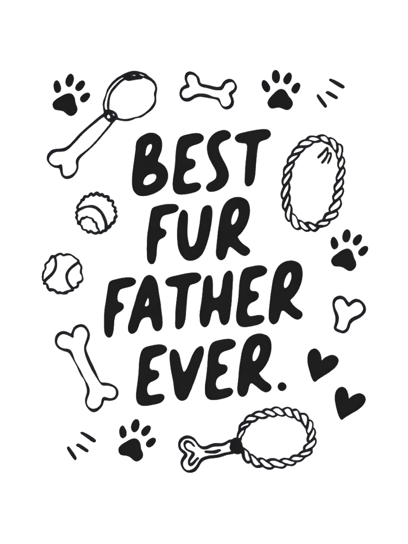 Best Fur Father T-Shirt Design