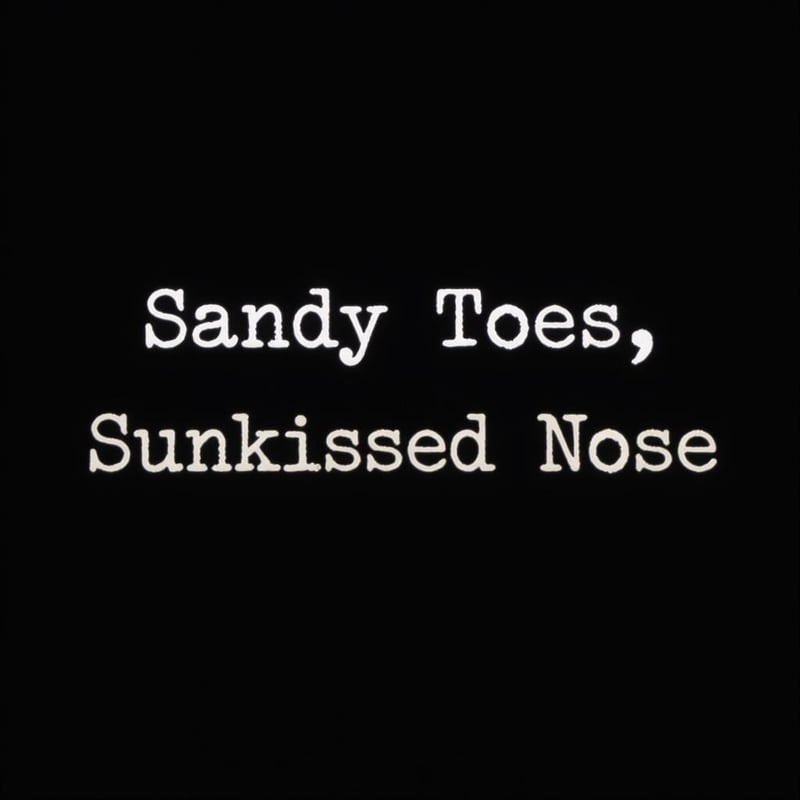 Sandy Toes Sunkissed Nose Text Art