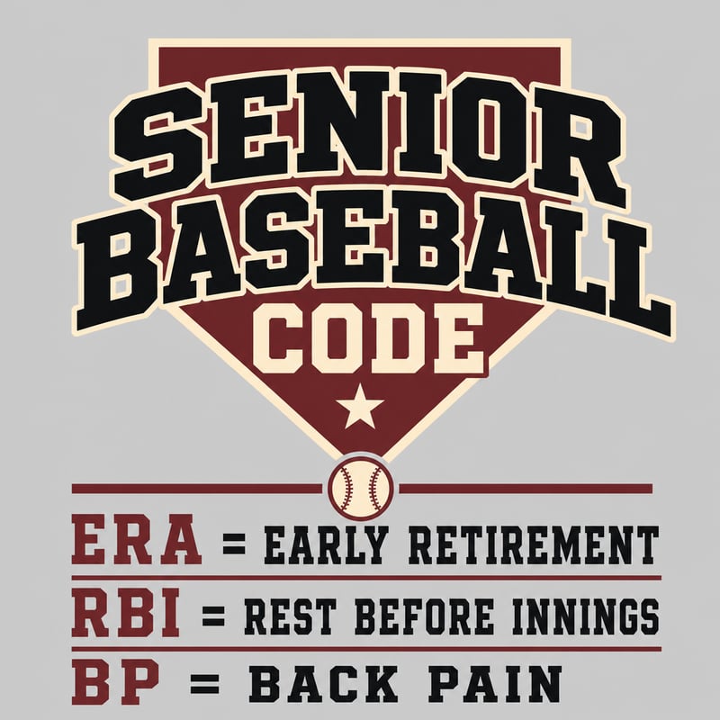 Senior Baseball Code T-Shirt Design