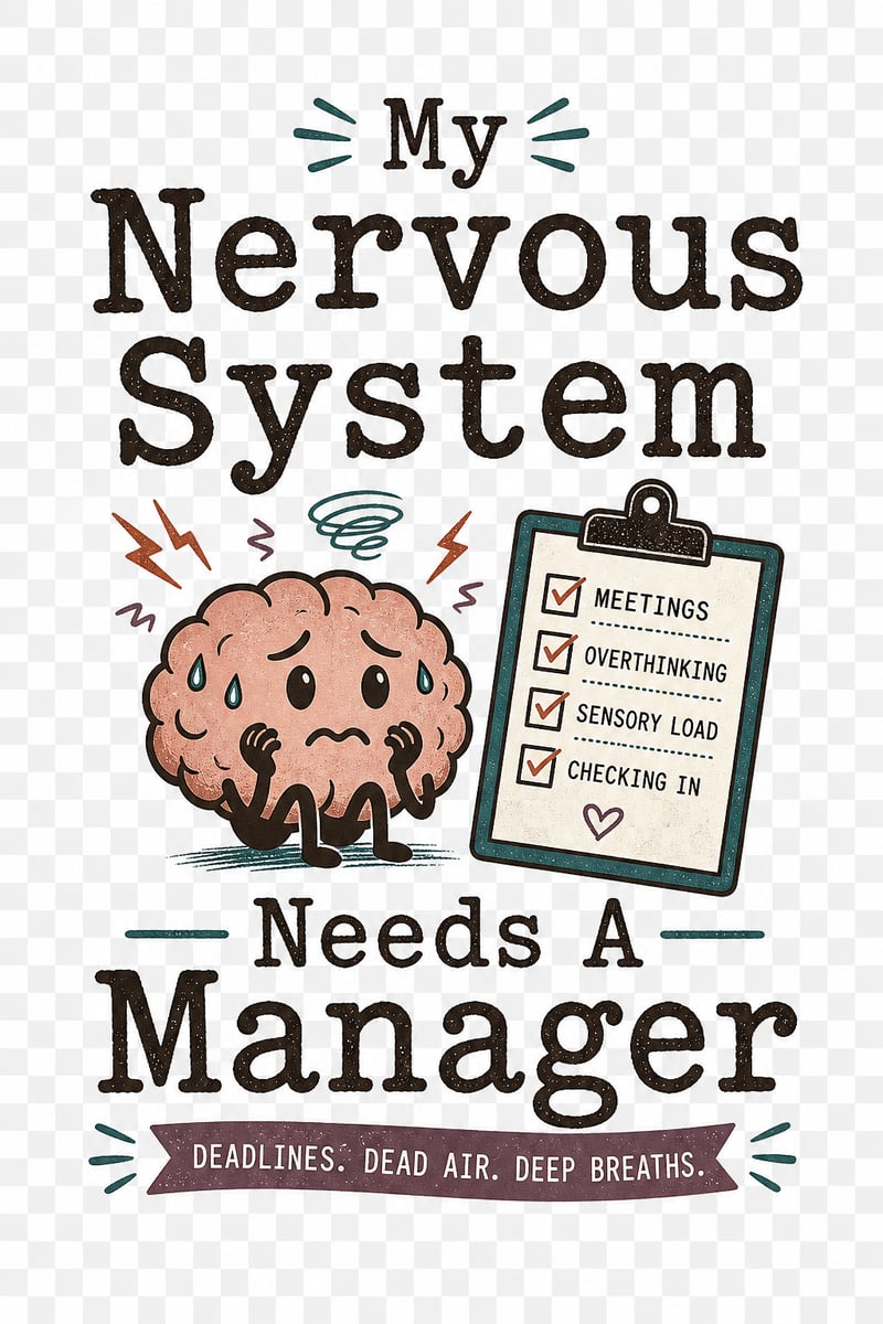 Light-Shirt Vector Design: Nervous System Humor