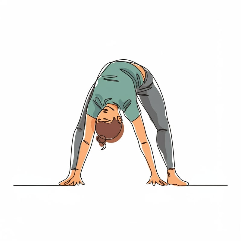 Yoga Pose Line Drawing