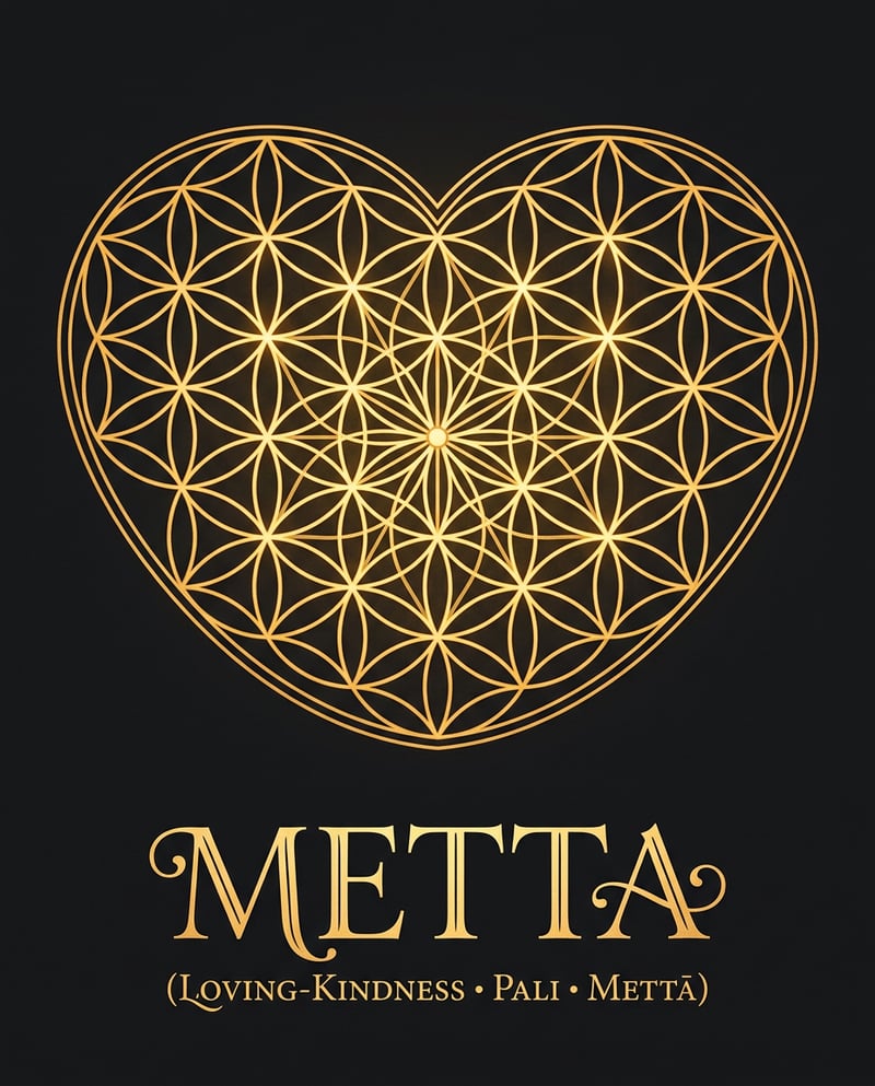 Flower of Life Heart T-Shirt Design