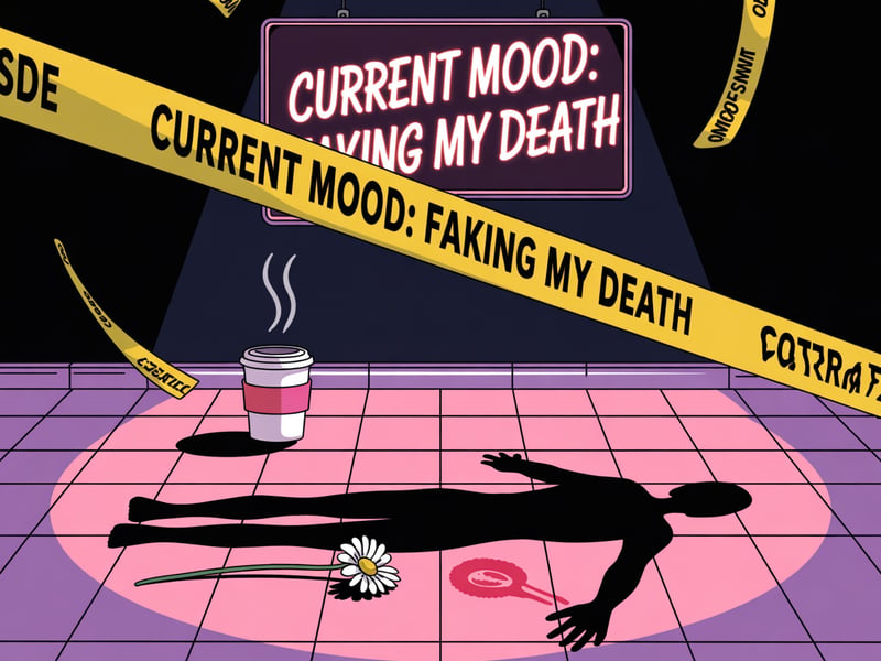 Funny Crime Scene T-Shirt Design
