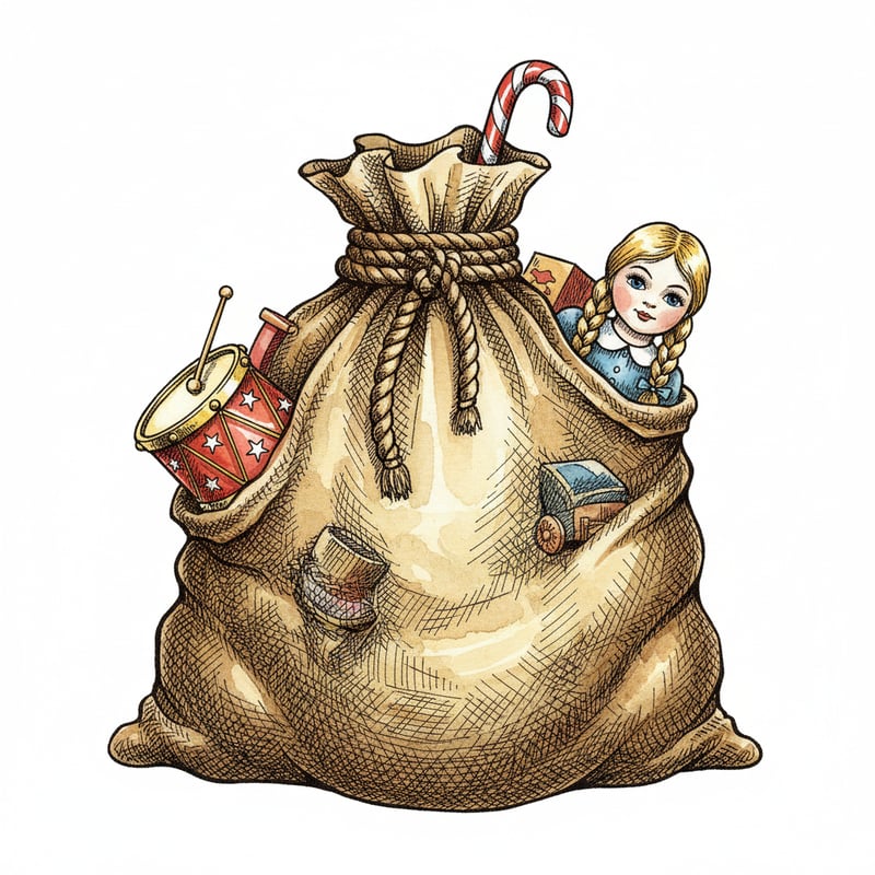 Santa's Toy Sack Illustration