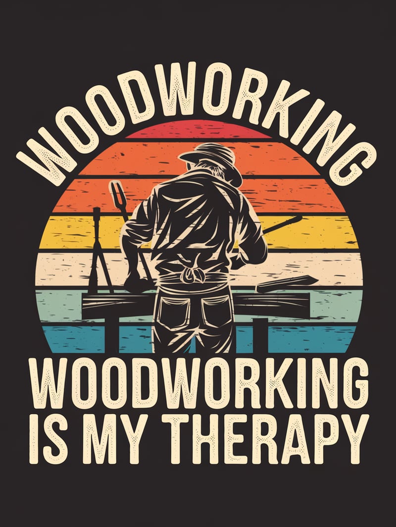 Woodworking Sunset Silhouette Design