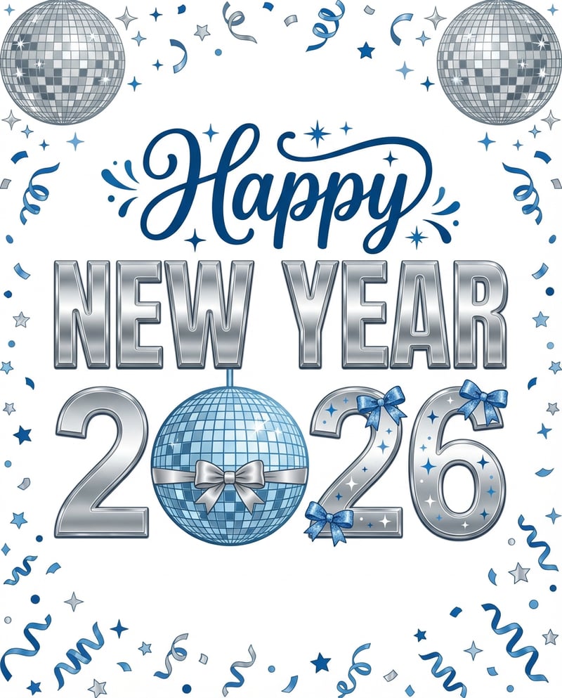 Festive New Year 2026 Graphic Design