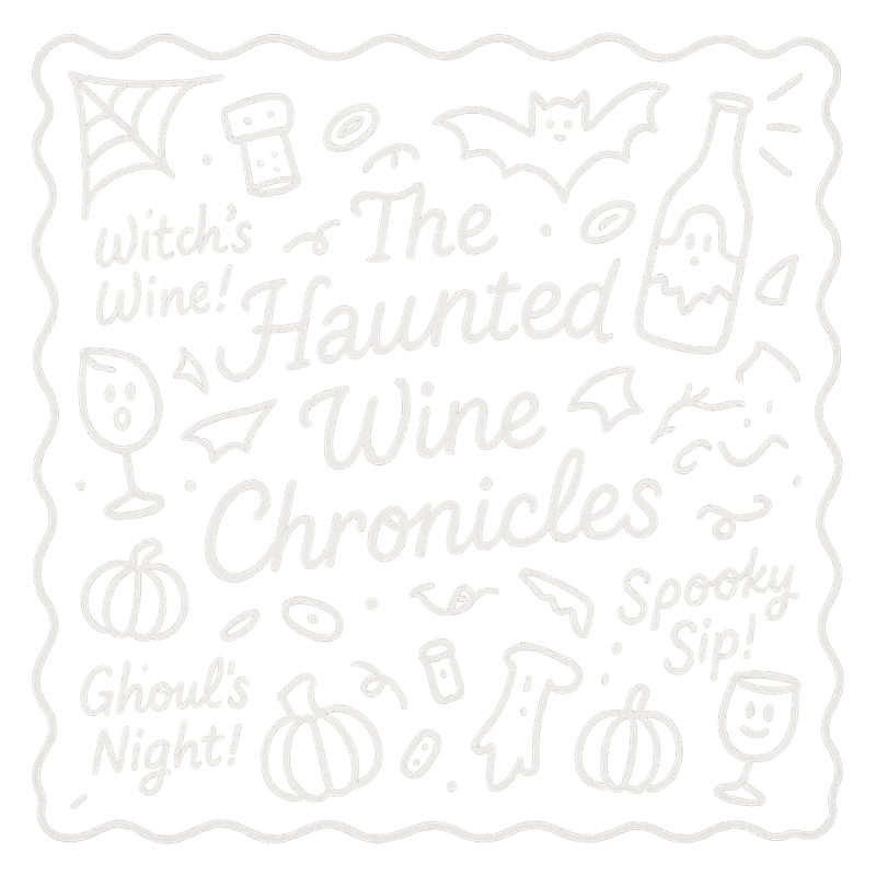 Haunted Wine Doodle Illustration