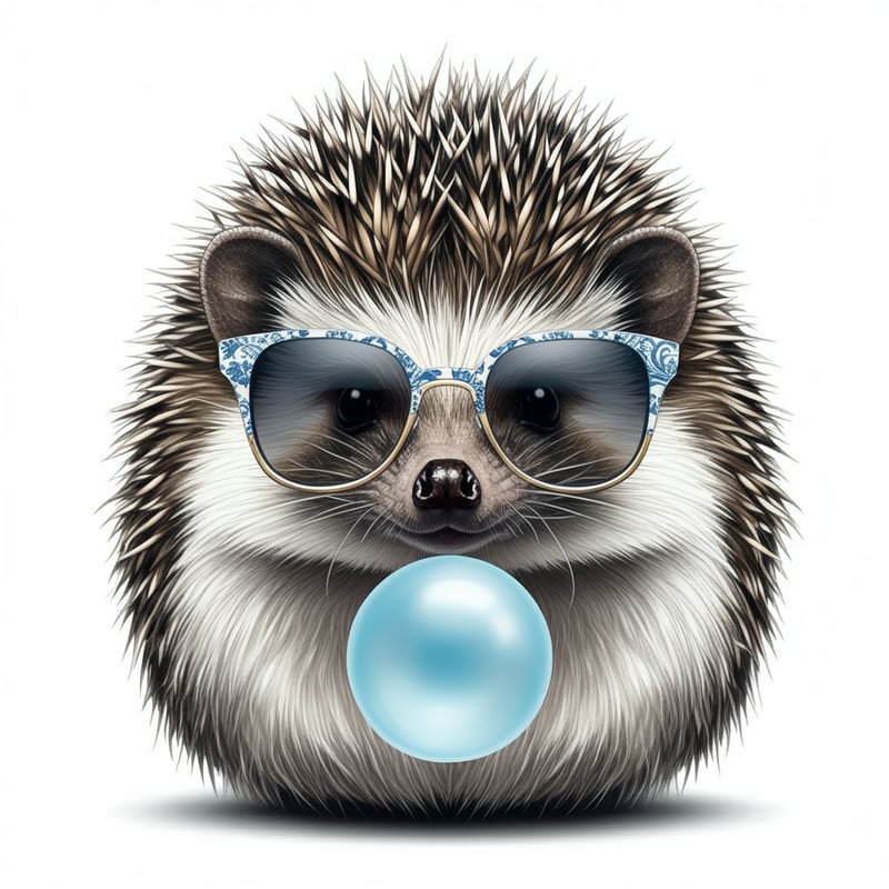 Charming Hedgehog with Sunglasses
