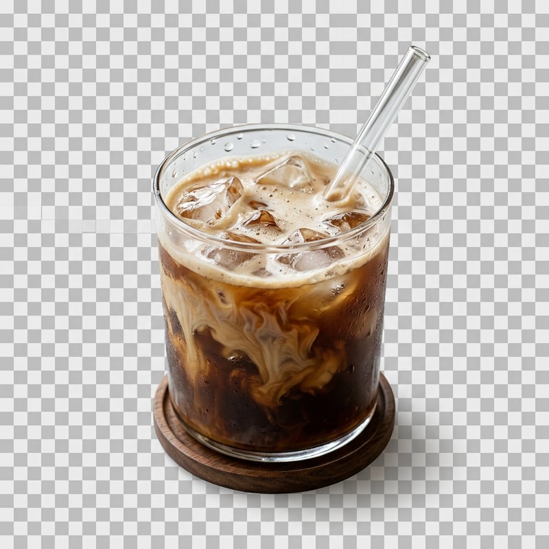 Photorealistic Iced Coffee Cutout