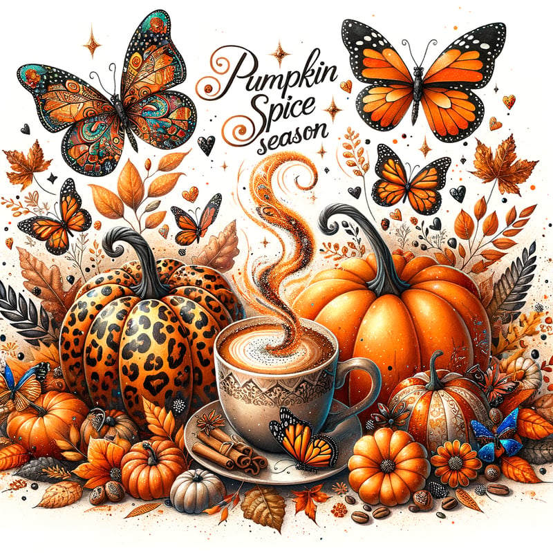 Whimsical Pumpkin Spice Watercolor