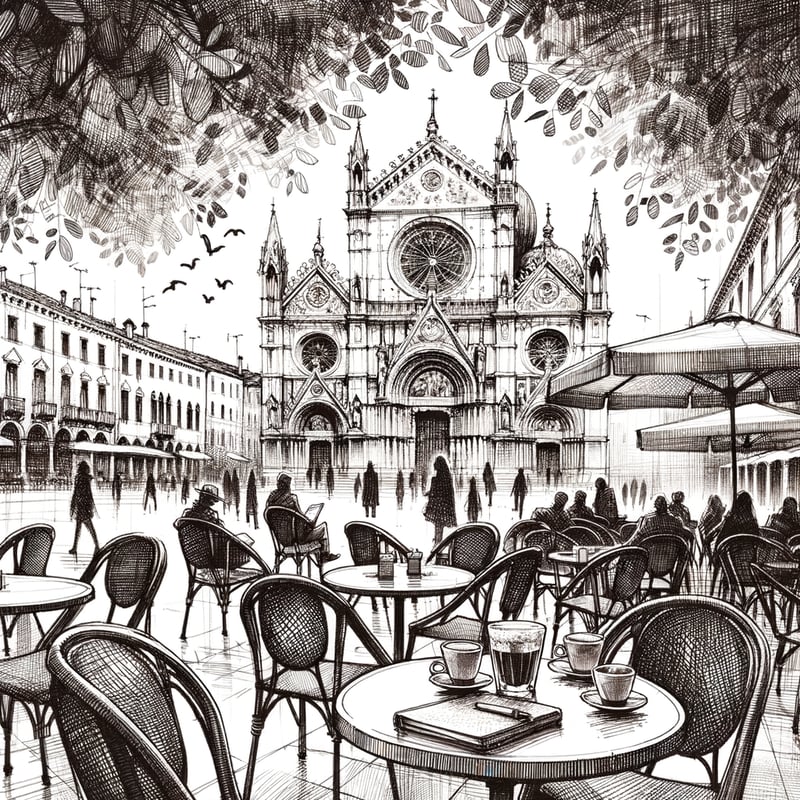 Cozy Café Scene in Piazza Santo Spirito