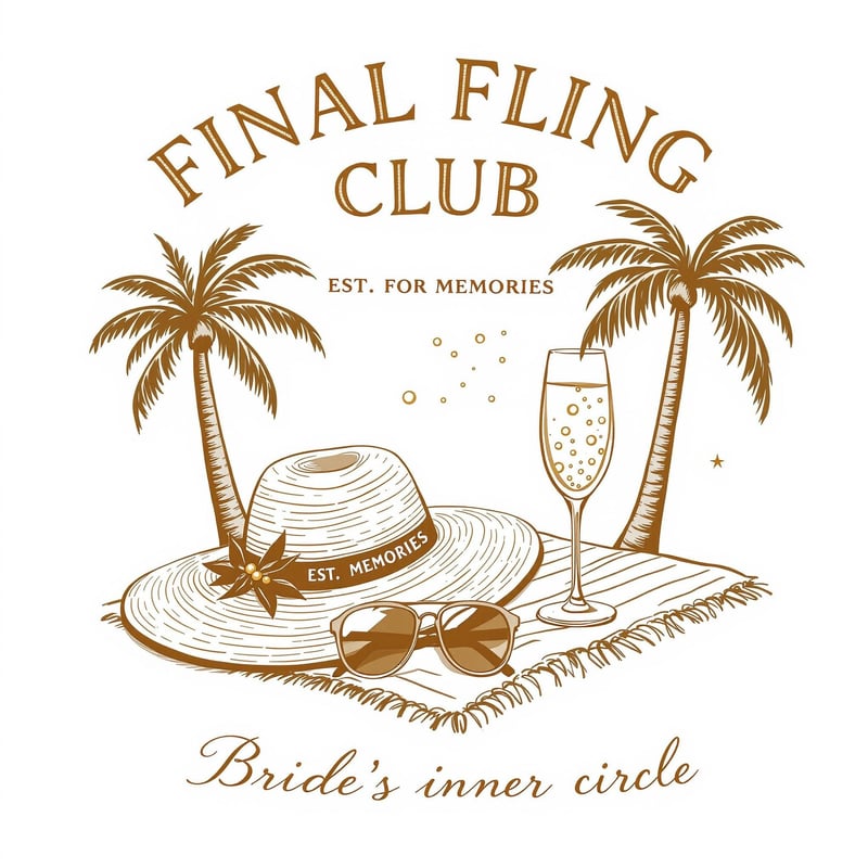 Vintage Bachelorette Celebration Illustration