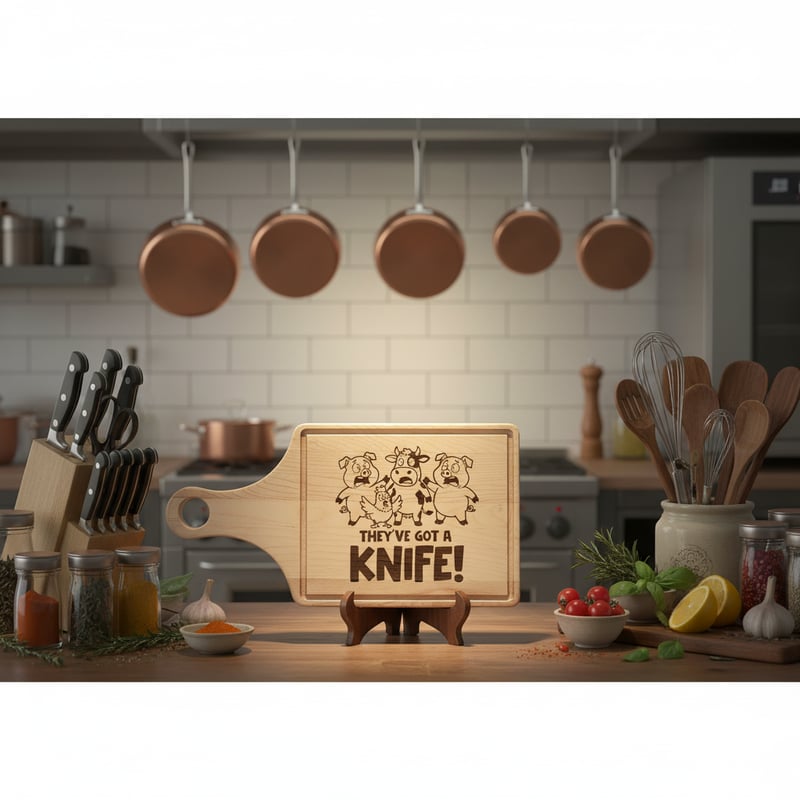 Engraved Board in Chef's Kitchen