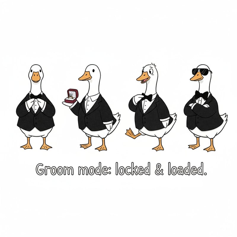Groom Mode Geese Tuxedo Design