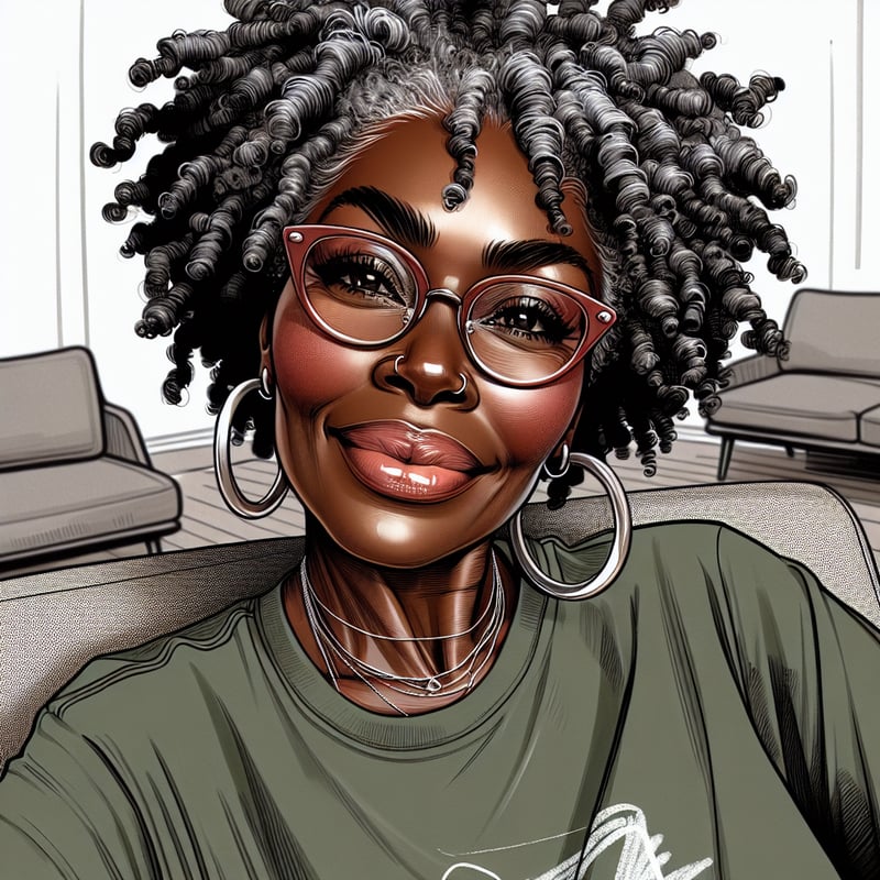 Elegant Older Black Woman Digital Art
