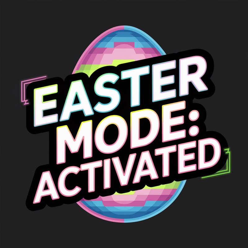 Retro 80s Easter Egg Design