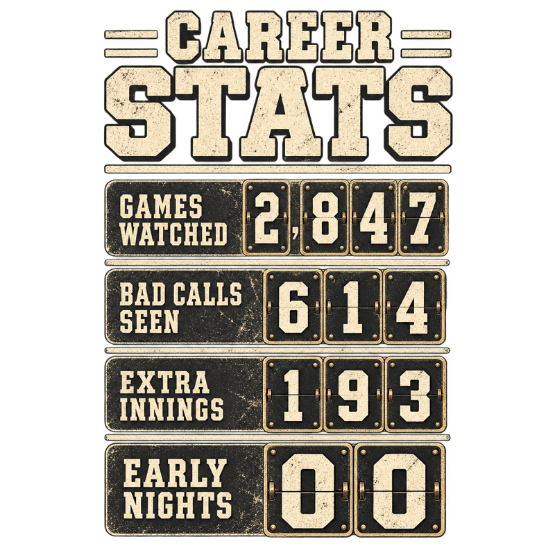 Vintage Baseball Career Stats Tee