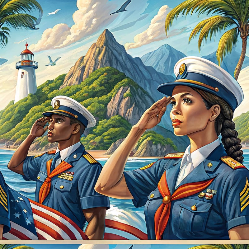 U.S. Coast Guard Team Illustration