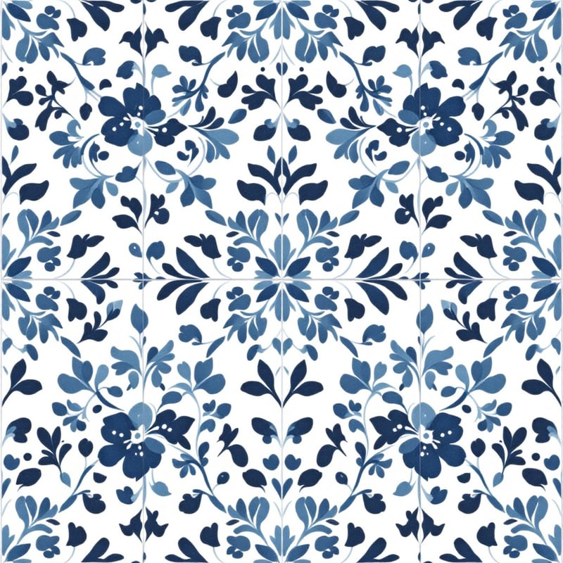 Blue Floral Pattern Design