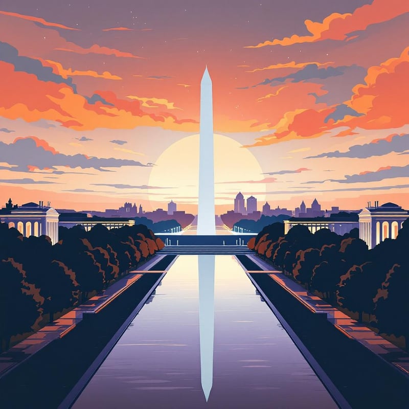 Art Deco Washington DC Travel Poster