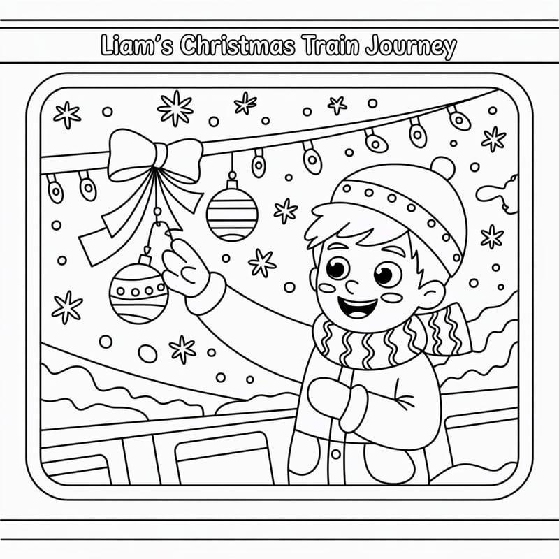 Liam's Christmas Train Journey Art