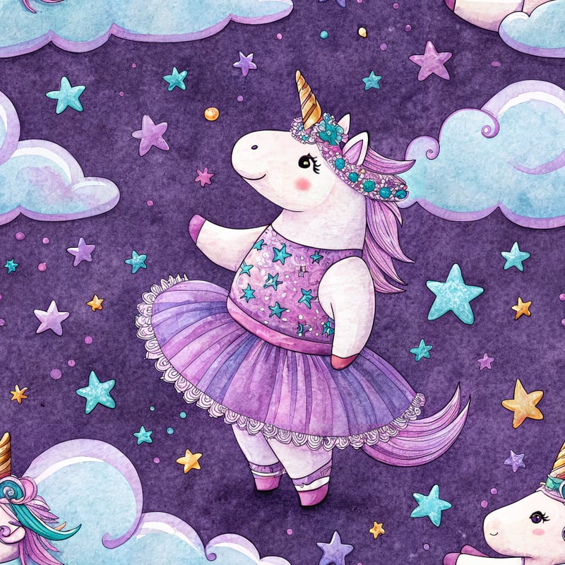 Chubby Baby Unicorn Pattern