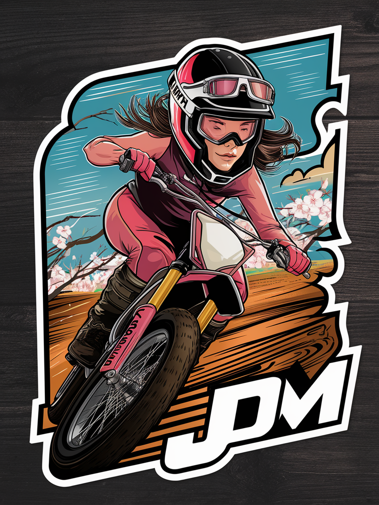 JDM Sticker with Japan Girl Design