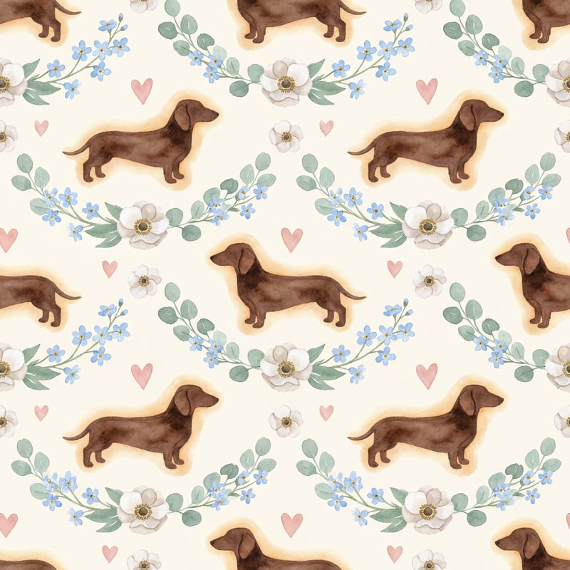 Watercolor Dog Memorial Pattern
