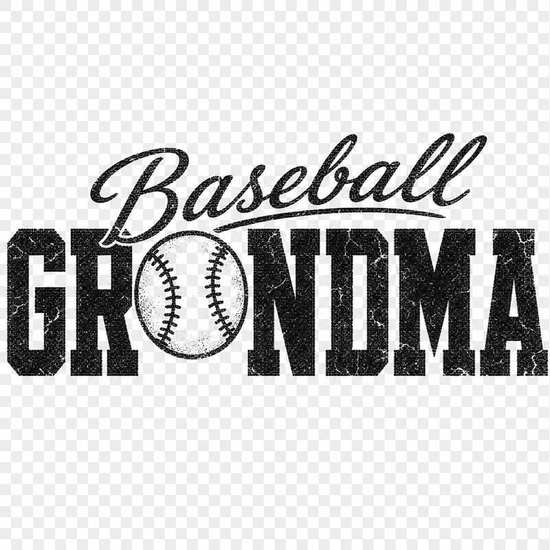 Vintage Baseball Grandma Wordmark