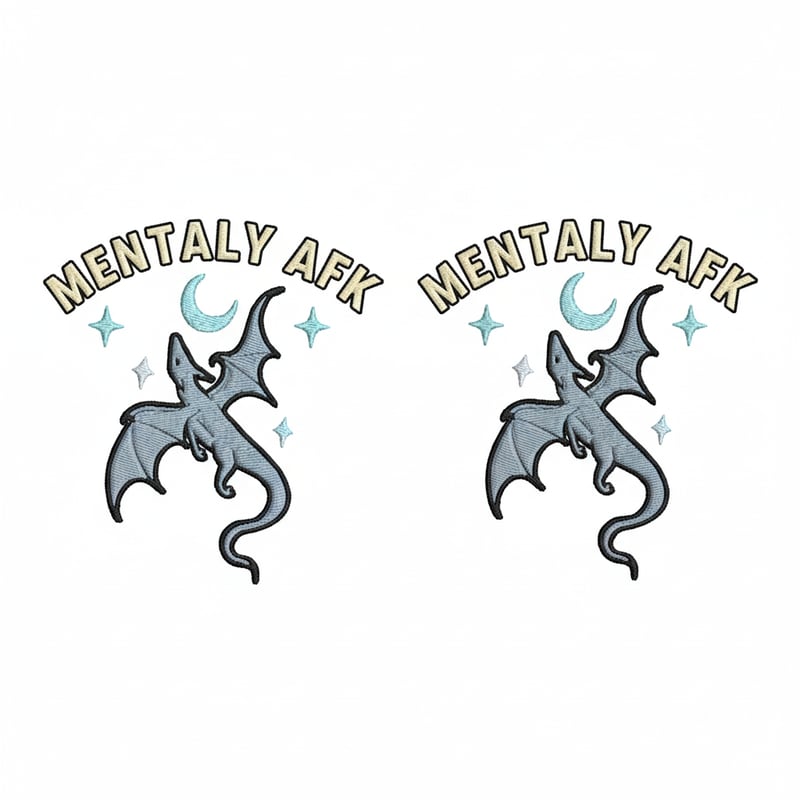 Mentally AFK Embroidery & Vector Design