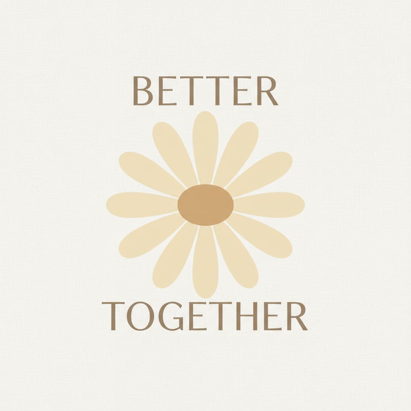 Quiet Luxury Floral Typography Print