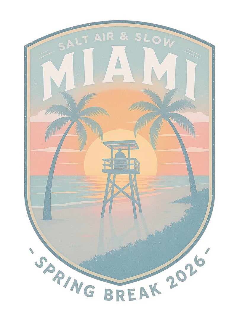 Vintage Miami Pastel Crest