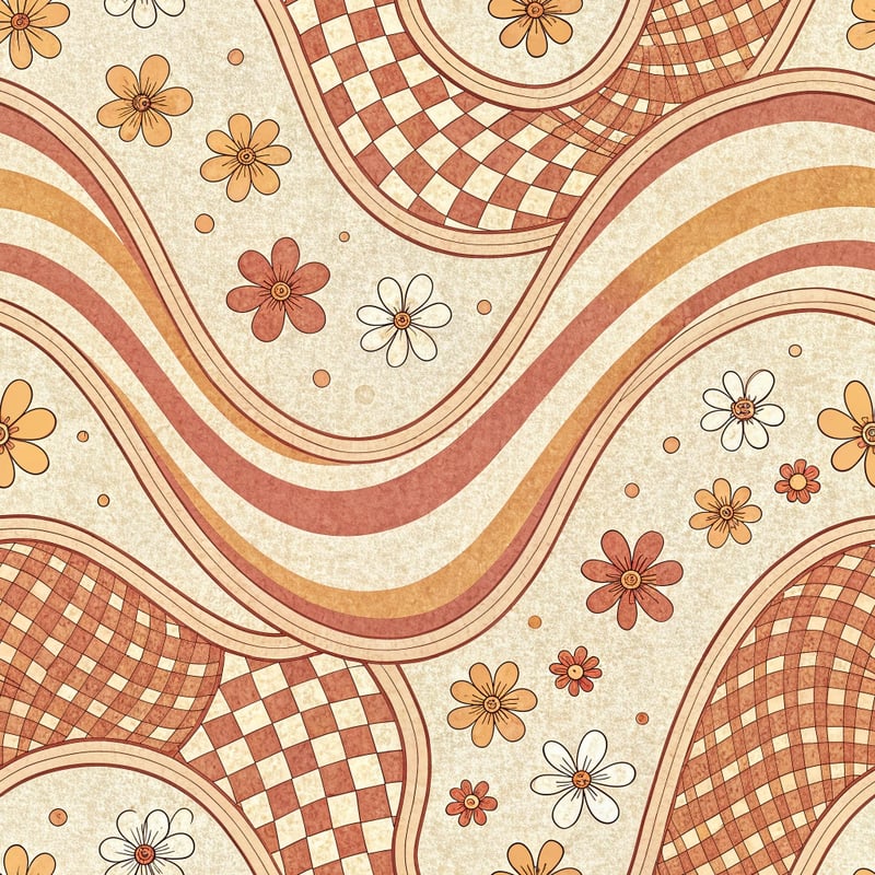 70s-Inspired Seamless Retro Pattern