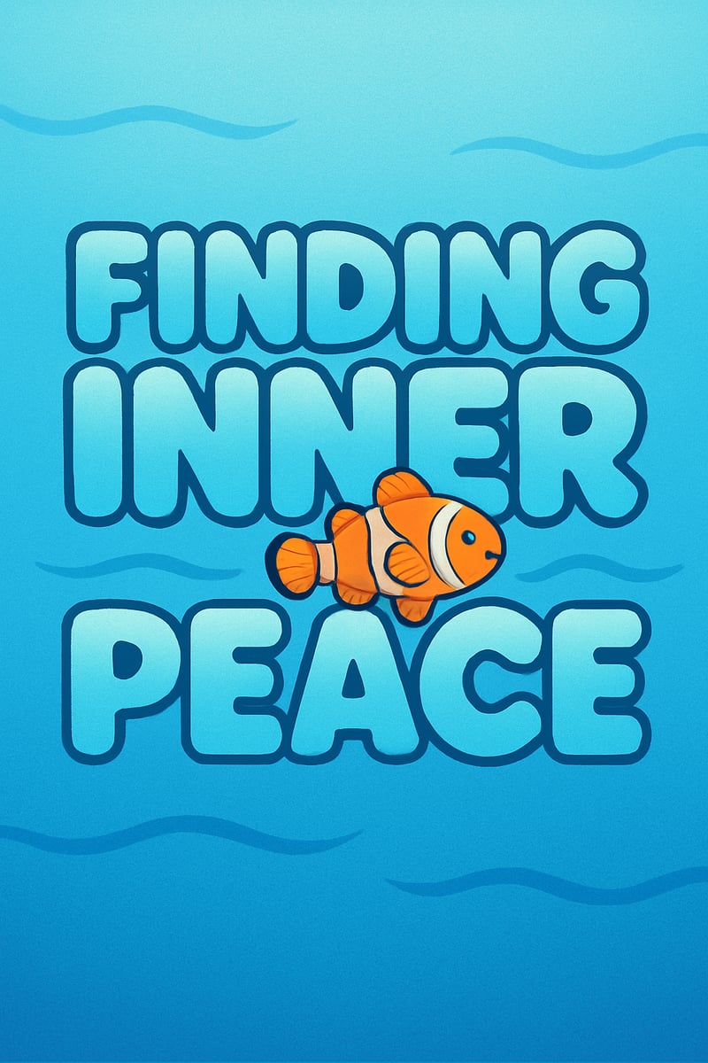 Ocean Blue Typography with Clownfish