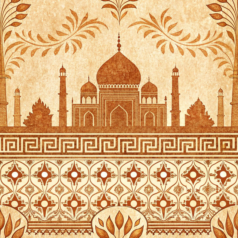 Seamless Oriental Border Pattern