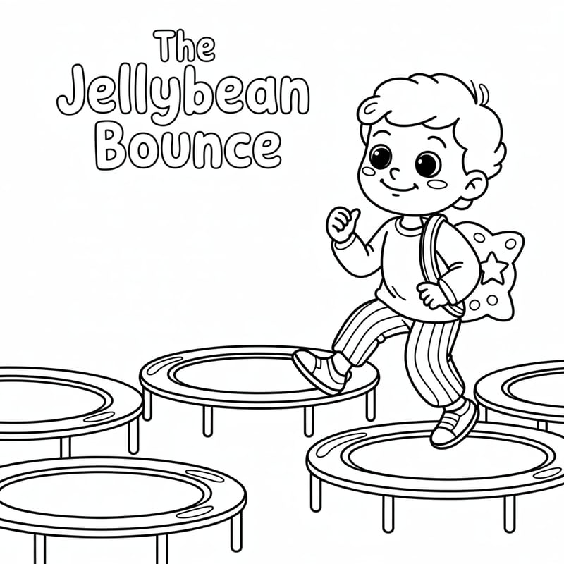 Zeke's Jellybean Bounce Coloring Page