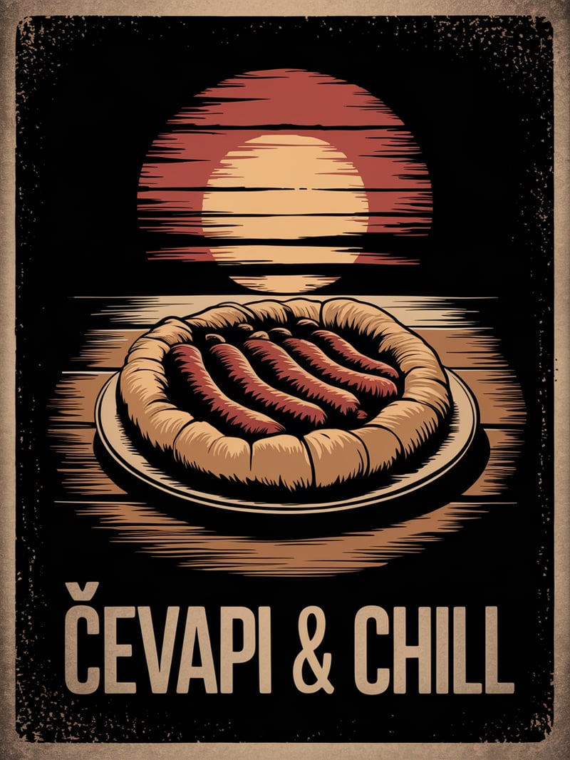 Ćevapi & Chill Retro Sunset