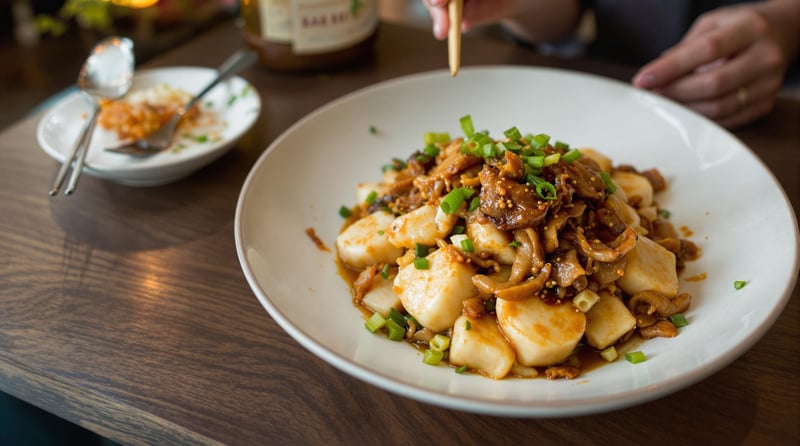Stir-Fried Sticky Rice Cakes at Bao Bei