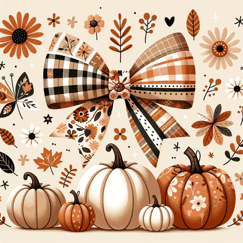 Whimsical Autumn Pumpkins Illustration