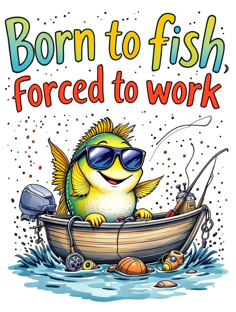 Born to Fish T-Shirt Design