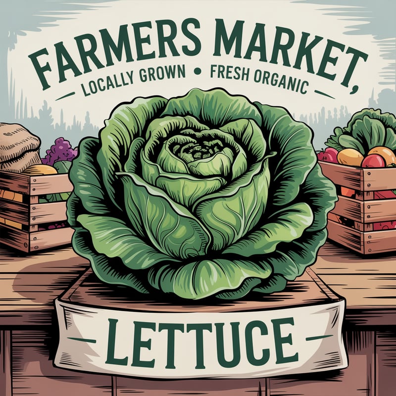 Vintage Farmers Market Lettuce Ad
