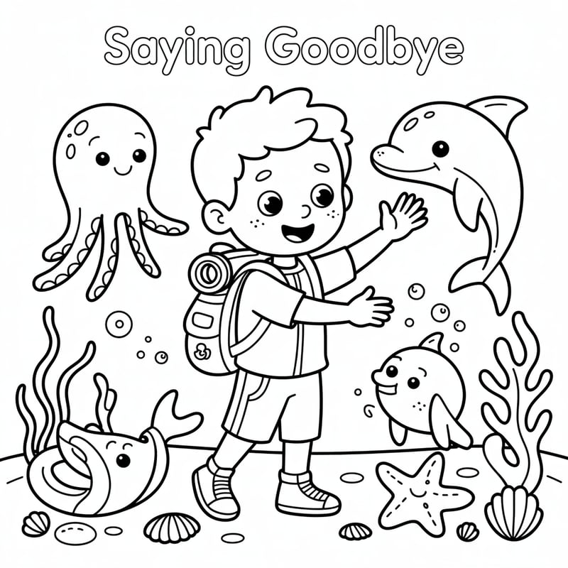 Ollie the Ocean Explorer Coloring Page